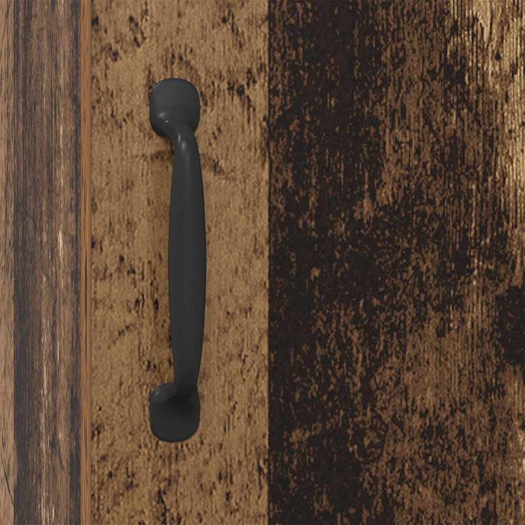 Dressoir Wandgemonteerd Oudhout 34,5 x 34 x 90 cm Bewerkt hout is nu te koop bij PeponiXL, paradijselijk wonen!