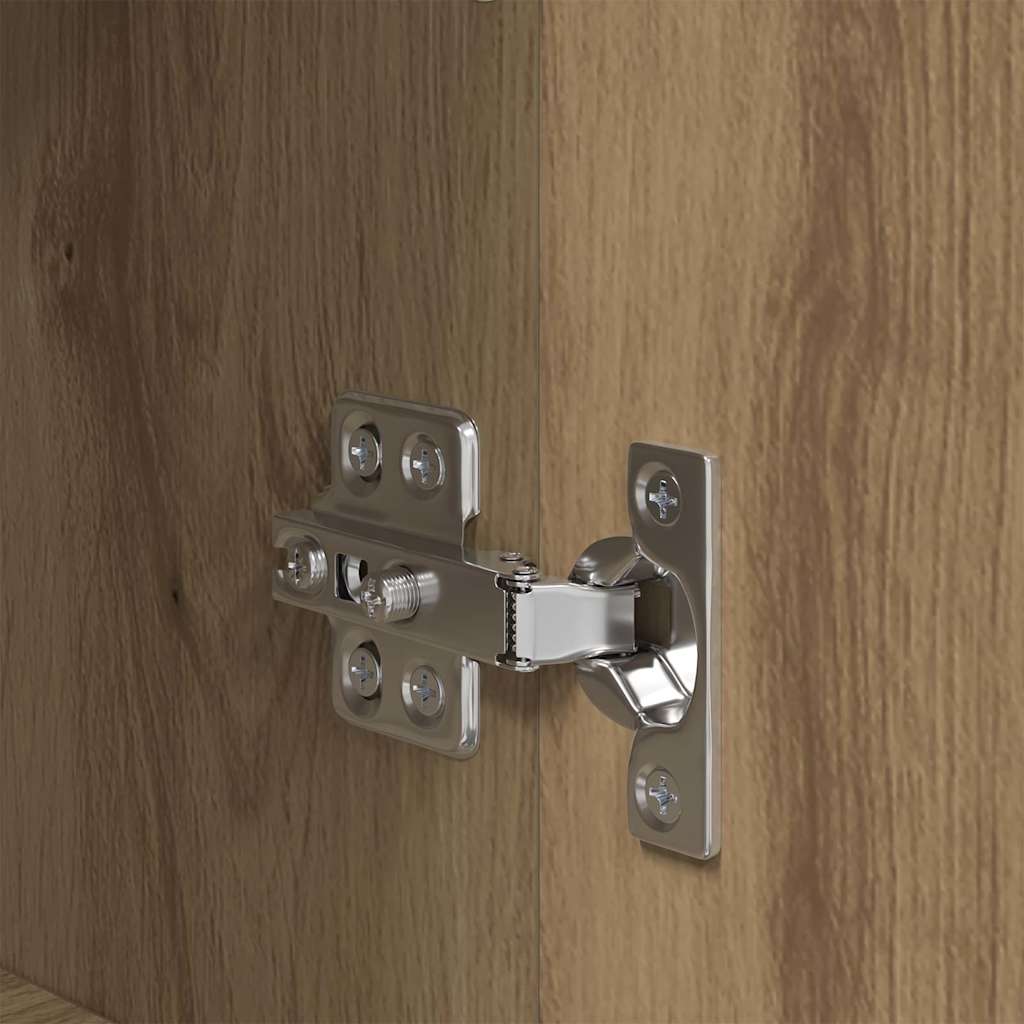 Dressoir Artisan Eiken 34,5 x 34 x 90 cm Bewerkt hout is nu te koop bij PeponiXL, paradijselijk wonen!