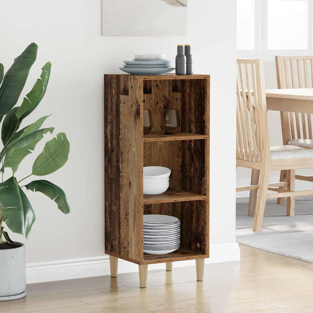 Dressoir Oudhout 34,5 x 32,5 x 90 cm Bewerkt hout is nu te koop bij PeponiXL, paradijselijk wonen!