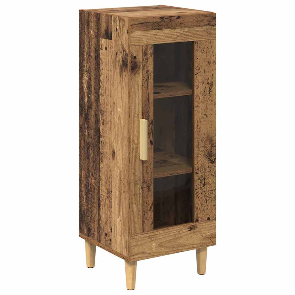 Dressoir Oudhout 34.5 x 32.5 x 90 cm Bewerkt hout is nu te koop bij PeponiXL, paradijselijk wonen!