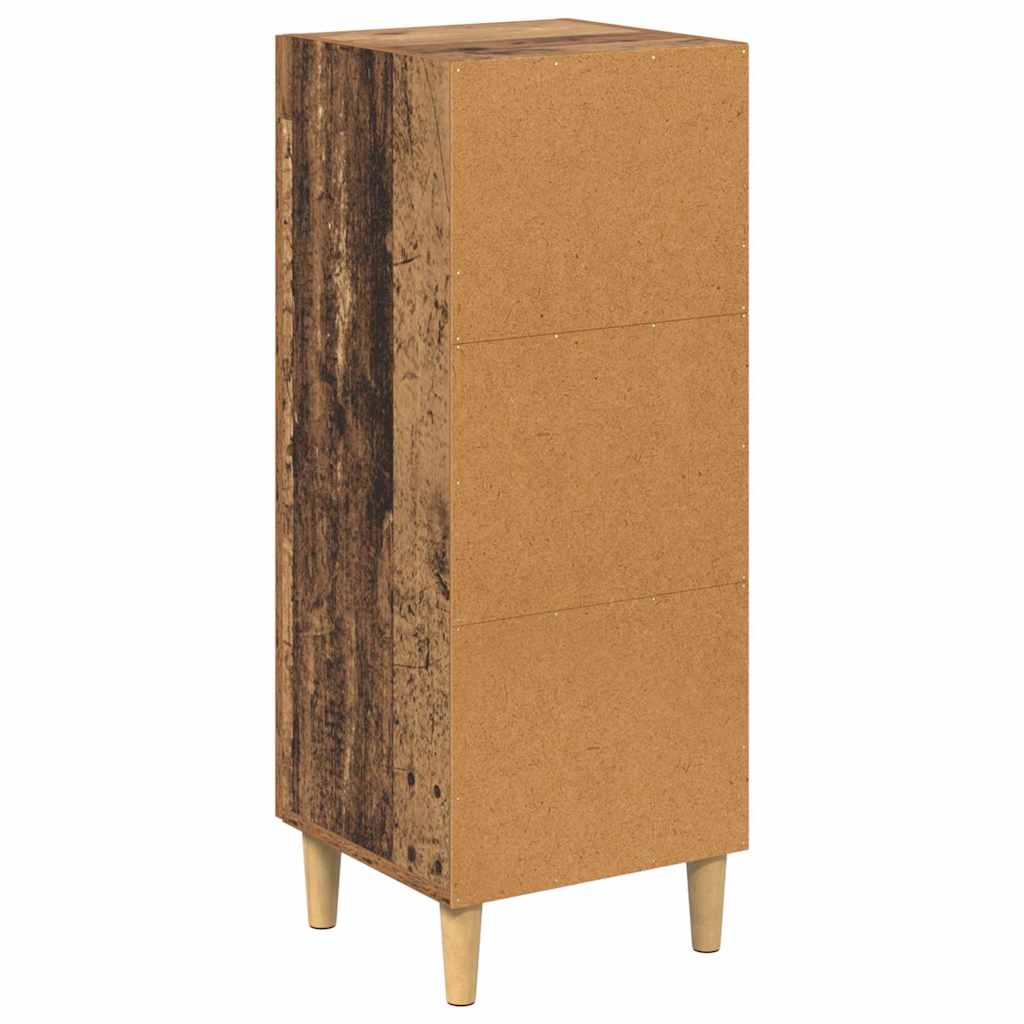 Dressoir Oudhout 34.5 x 32.5 x 90 cm Bewerkt hout is nu te koop bij PeponiXL, paradijselijk wonen!