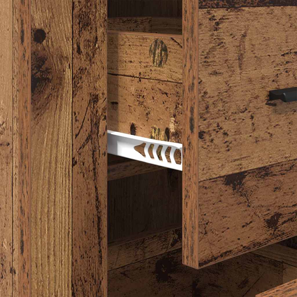 Dressoir met lade Oudhout 40 x 33 x 70 cm Bewerkt hout is nu te koop bij PeponiXL, paradijselijk wonen!