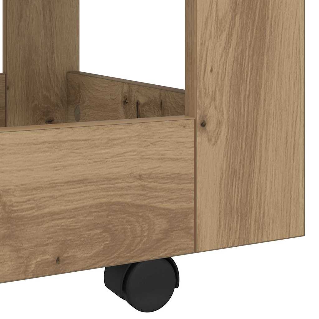 Bureau Trolley Artisan Eiken 60 x 45 x 60 cm Bewerkt hout is nu te koop bij PeponiXL, paradijselijk wonen!