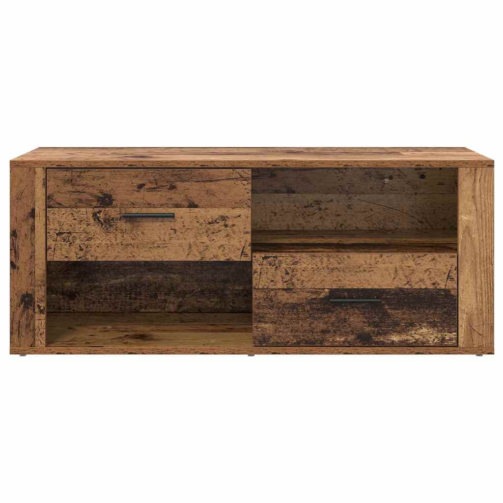 TV-kast met lade Oud Hout 100 x 35 x 40 cm Bewerkt hout is nu te koop bij PeponiXL, paradijselijk wonen!
