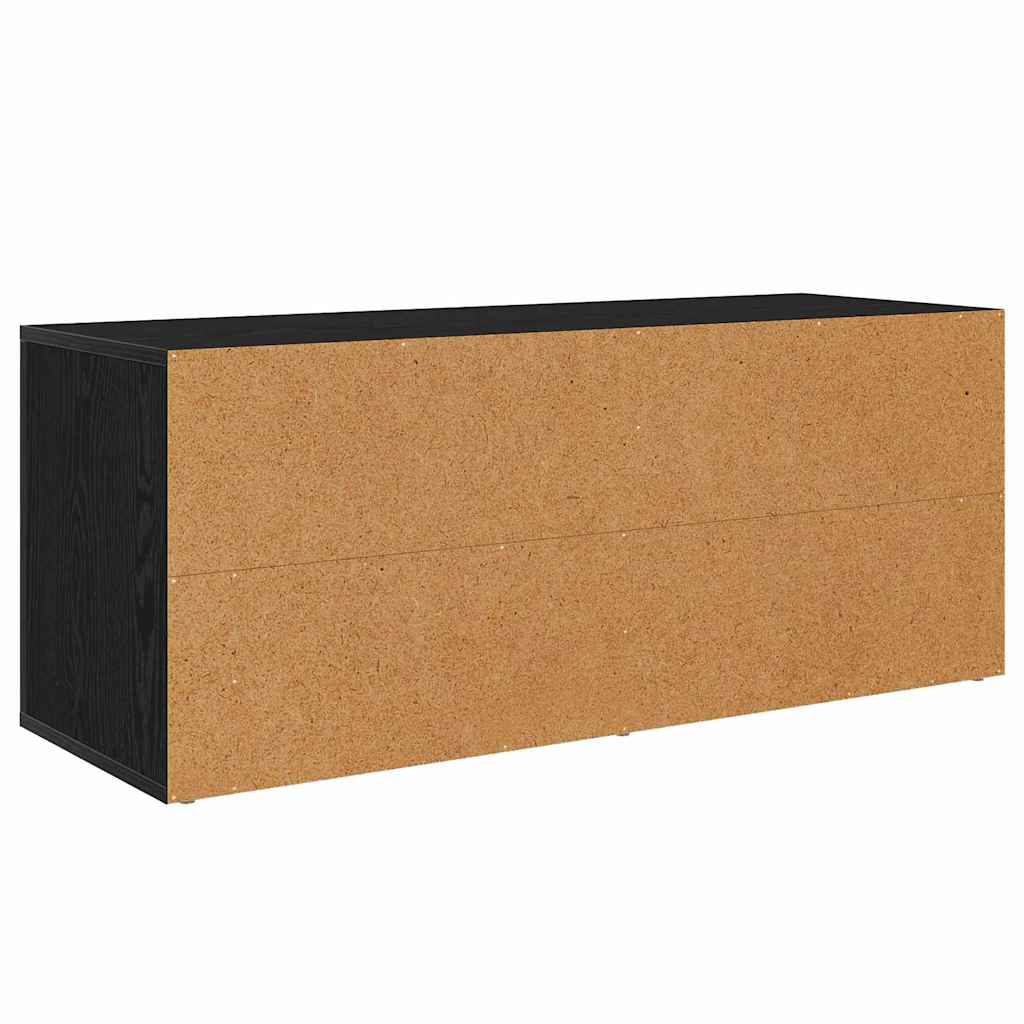 TV-kast met lade Zwart Eiken 100 x 35 x 40 cm Bewerkt hout is nu te koop bij PeponiXL, paradijselijk wonen!