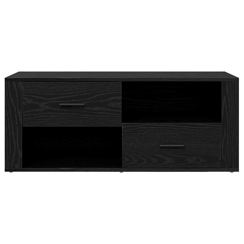 TV-kast met lade Zwart Eiken 100 x 35 x 40 cm Bewerkt hout is nu te koop bij PeponiXL, paradijselijk wonen!