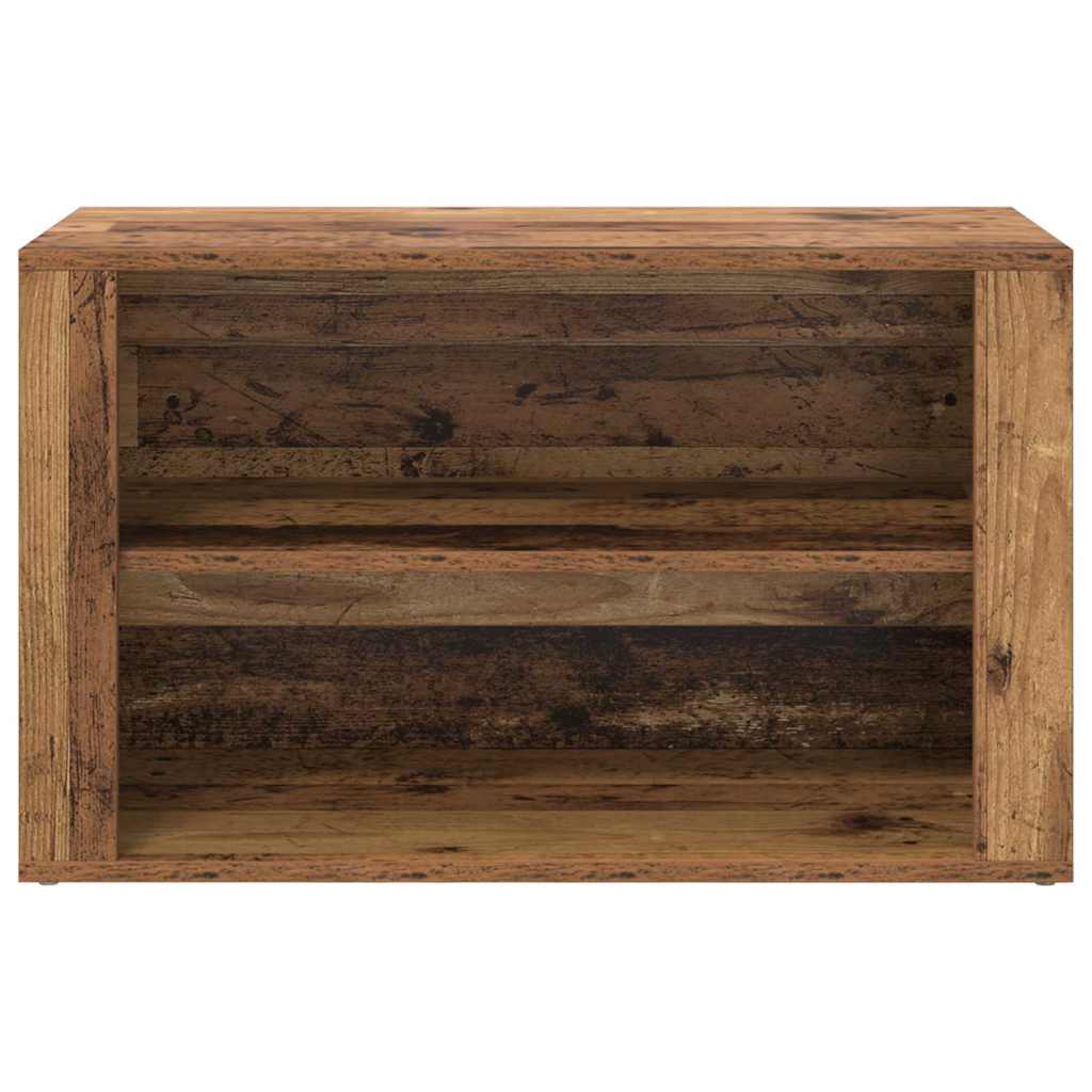 Schoenenrek met plank Oud hout 75 x 35 x 45 cm Bewerkt hout is nu te koop bij PeponiXL, paradijselijk wonen!