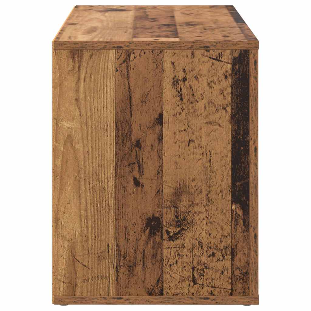 Schoenenrek met plank Oud hout 75 x 35 x 45 cm Bewerkt hout is nu te koop bij PeponiXL, paradijselijk wonen!