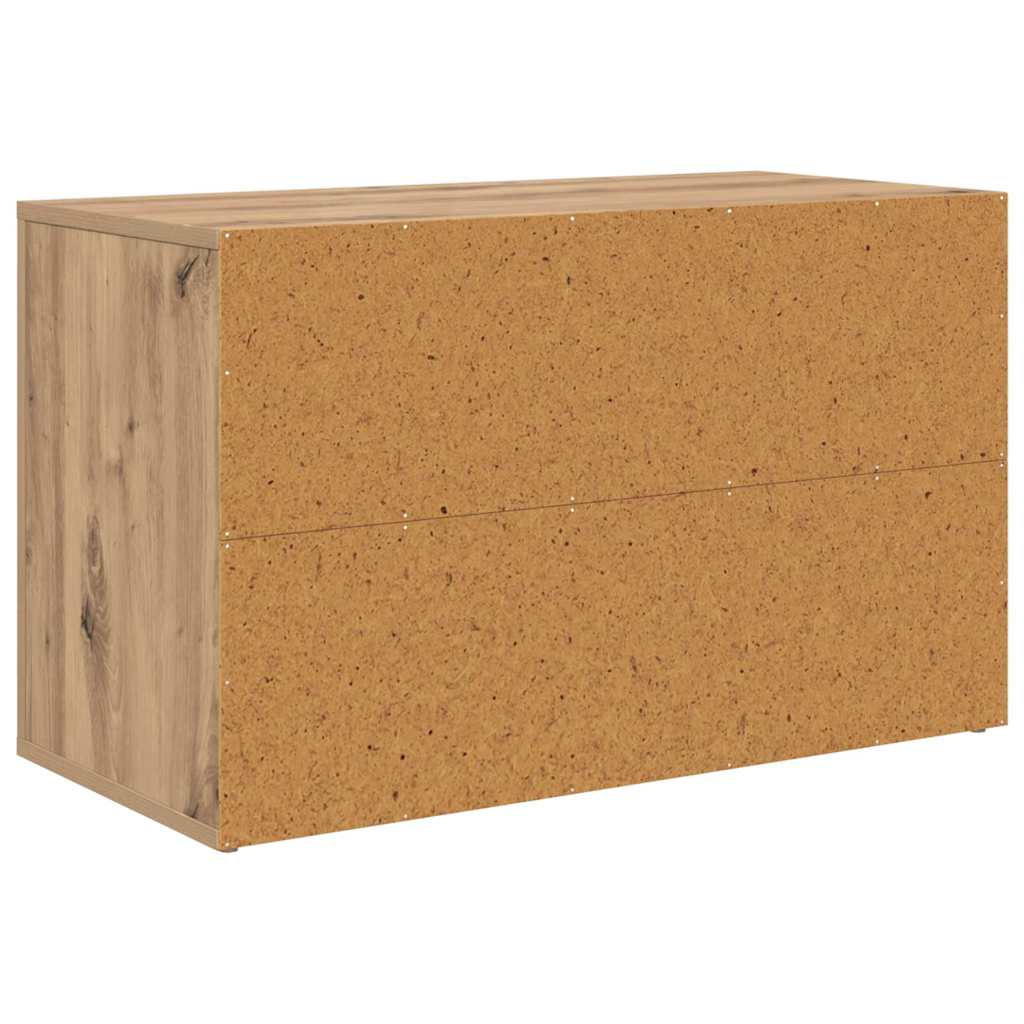 Schoenenrek met plank artisanaal eikenkleurig 75 x 35 x 45 cm is nu te koop bij PeponiXL, paradijselijk wonen!