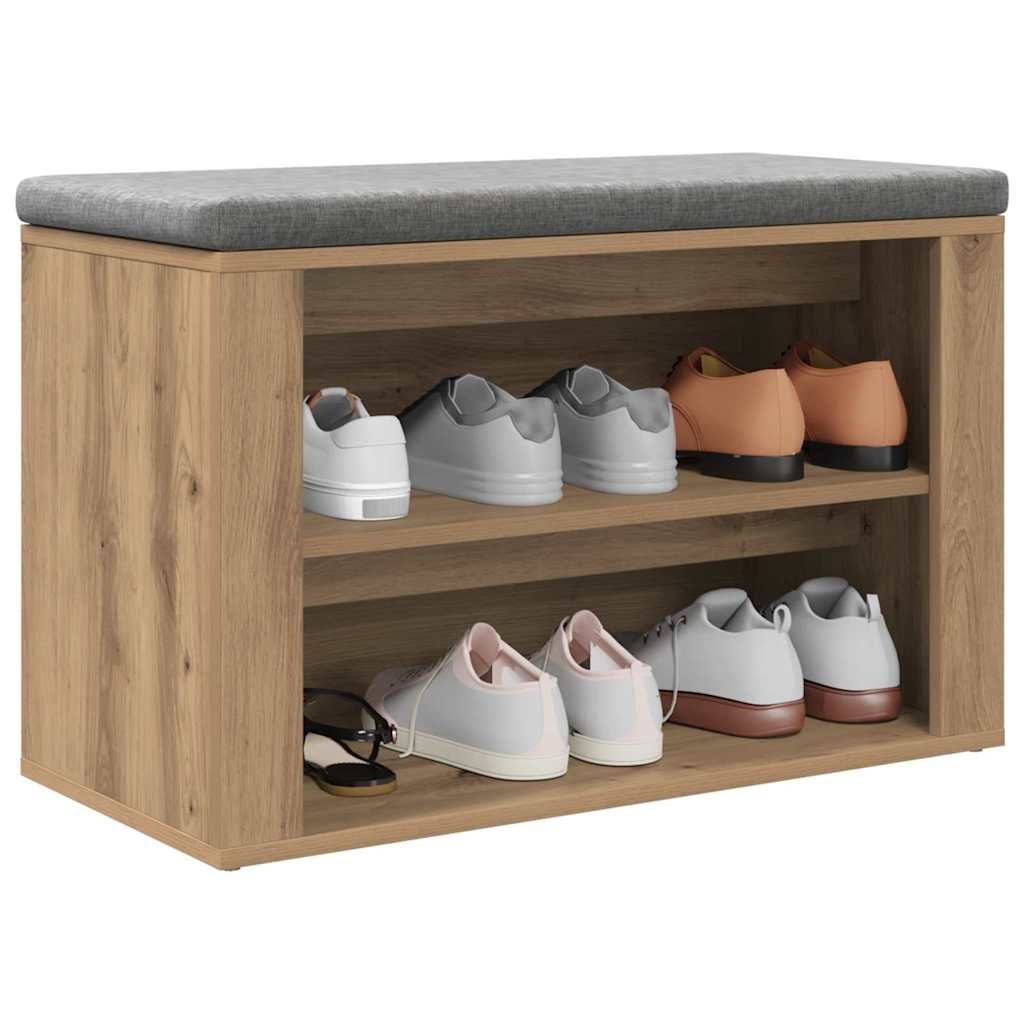 Schoenenrek met plank artisanaal eikenkleurig 75 x 35 x 45 cm is nu te koop bij PeponiXL, paradijselijk wonen!