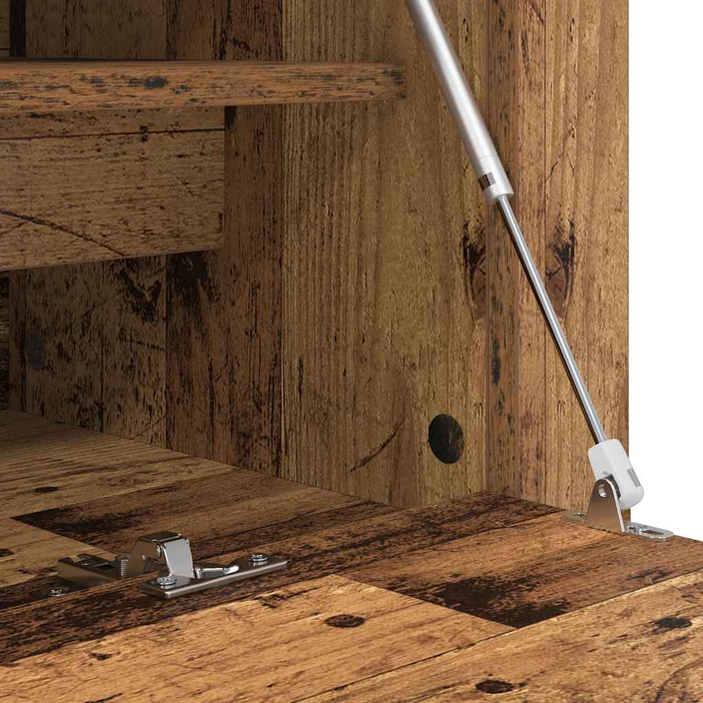 Schoenenkast met plank Oud hout 100 x 35 x 38 cm Bewerkt hout is nu te koop bij PeponiXL, paradijselijk wonen!