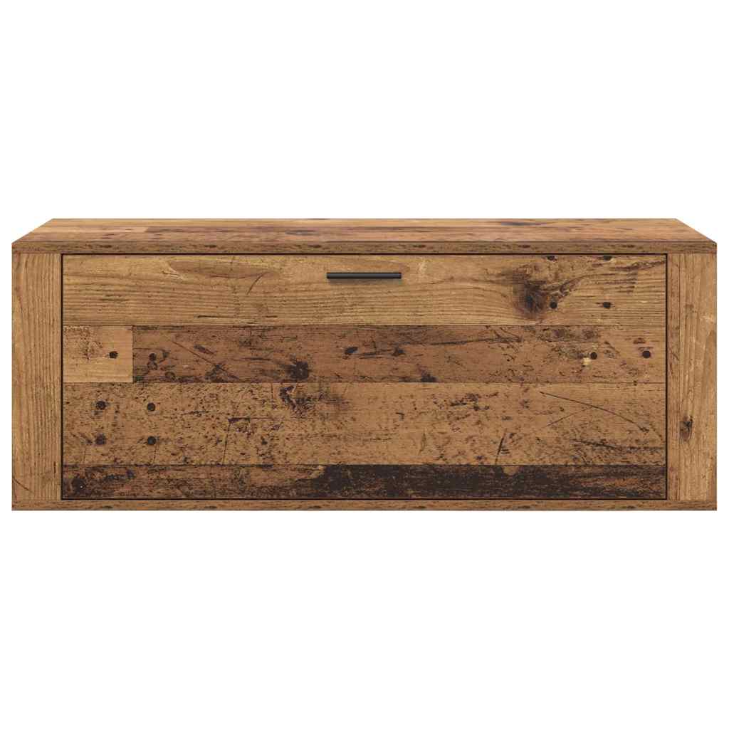 Schoenenkast met plank Oud hout 100 x 35 x 38 cm Bewerkt hout is nu te koop bij PeponiXL, paradijselijk wonen!