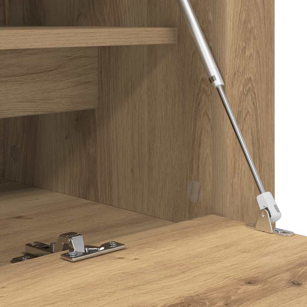 Schoenenkast met plank artisanaal eikenkleurig 100 x 35 x 38 cm is nu te koop bij PeponiXL, paradijselijk wonen!