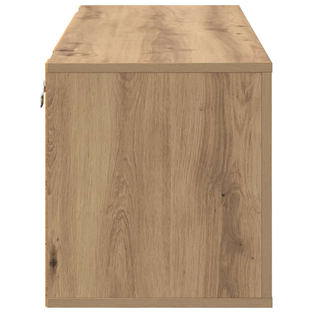 Schoenenkast met plank artisanaal eikenkleurig 100 x 35 x 38 cm is nu te koop bij PeponiXL, paradijselijk wonen!