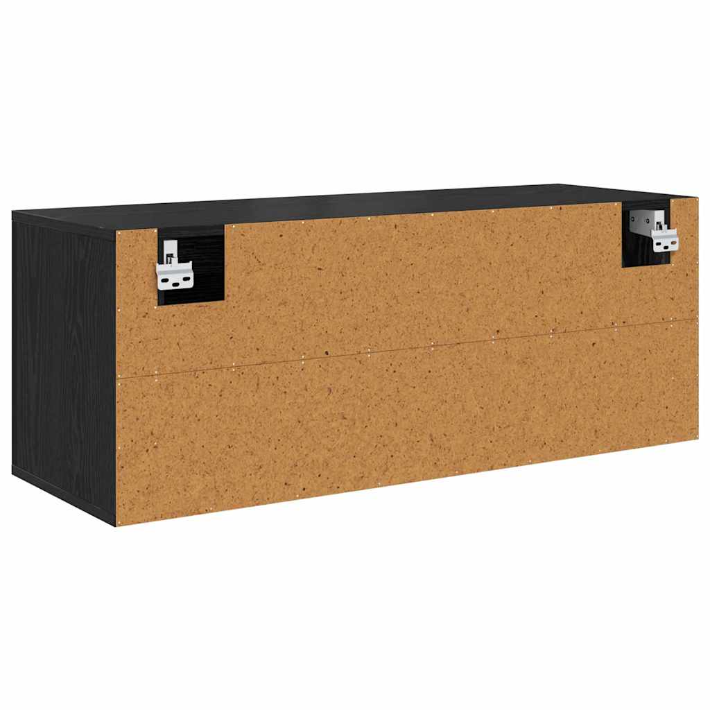 Schoenenkast Zwart eiken 100 x 35 x 38 cm Bewerkt hout is nu te koop bij PeponiXL, paradijselijk wonen!
