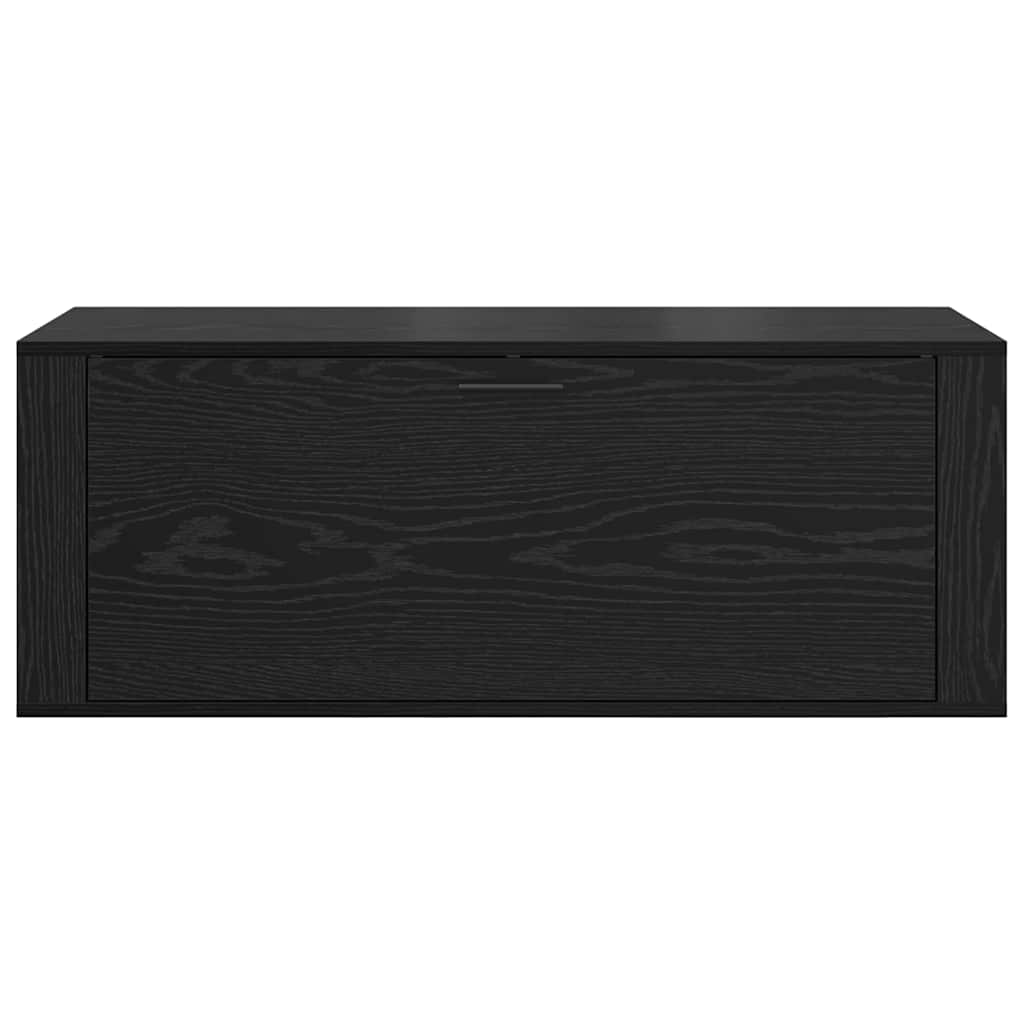 Schoenenkast Zwart eiken 100 x 35 x 38 cm Bewerkt hout is nu te koop bij PeponiXL, paradijselijk wonen!
