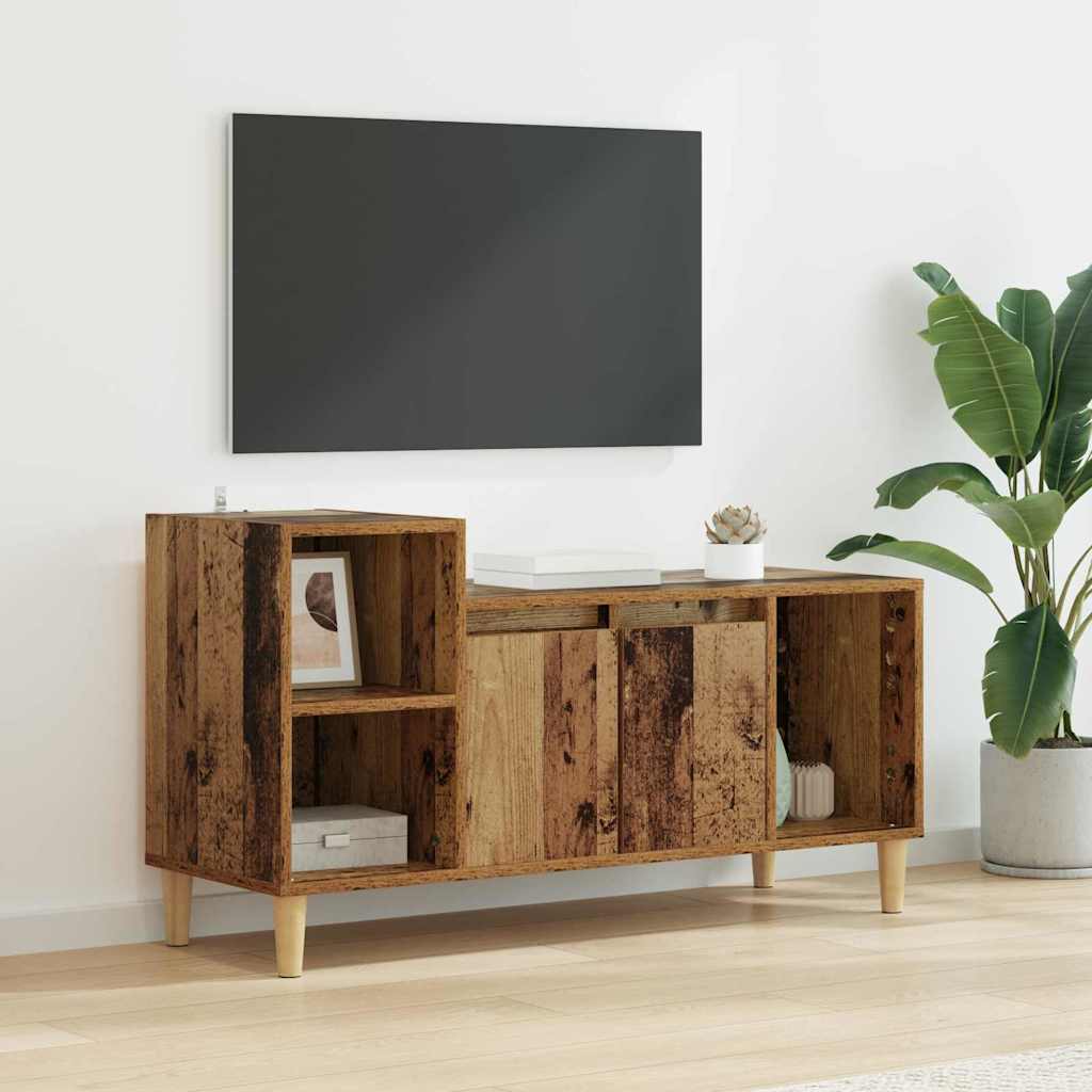 TV-kast Oud Hout 100 x 35 x 55 cm Bewerkt hout is nu te koop bij PeponiXL, paradijselijk wonen!