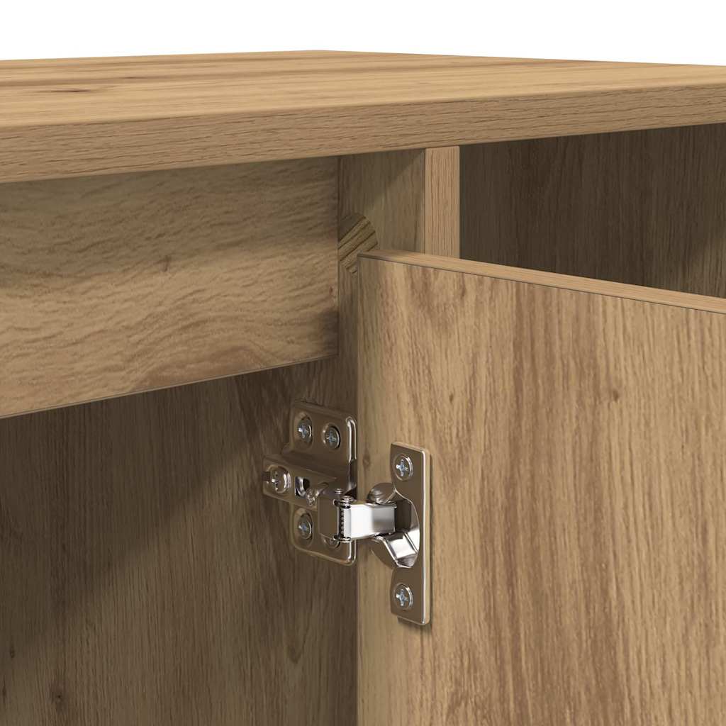 TV-kast Artisan Eiken 100 x 35 x 55 cm Bewerkt hout is nu te koop bij PeponiXL, paradijselijk wonen!