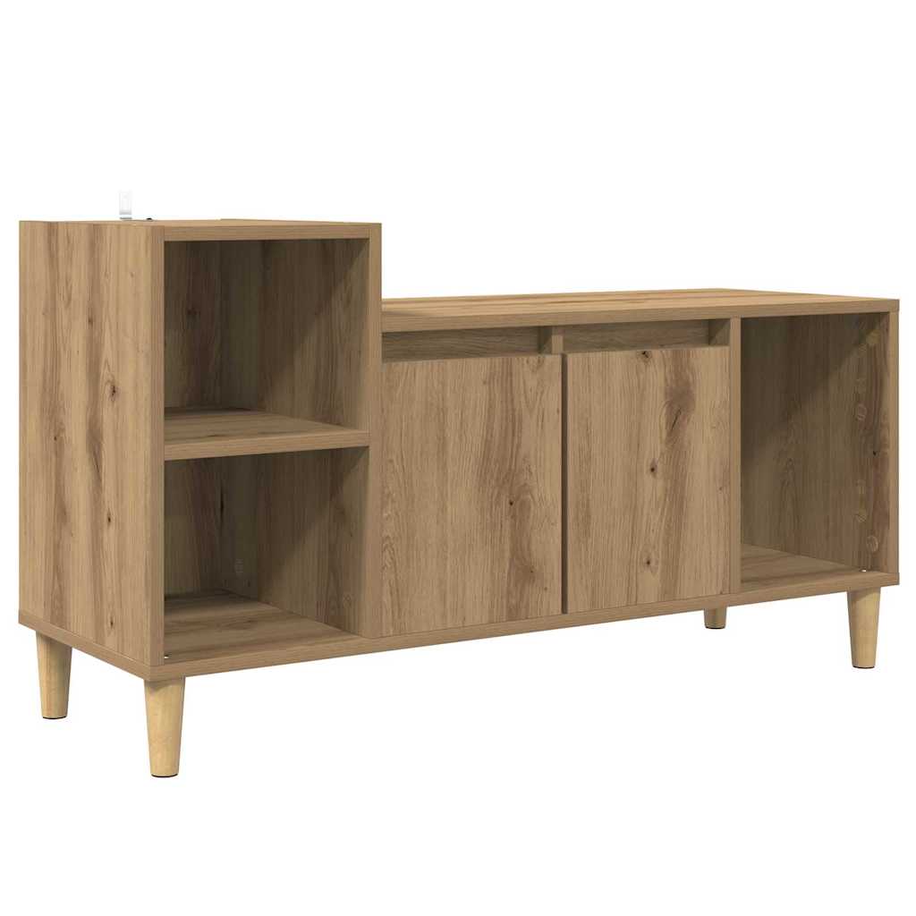 TV-kast Artisan Eiken 100 x 35 x 55 cm Bewerkt hout is nu te koop bij PeponiXL, paradijselijk wonen!