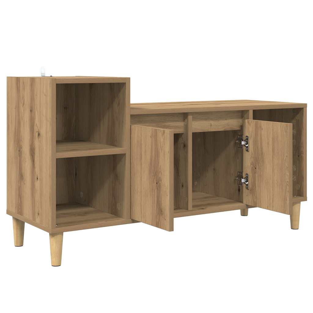 TV-kast Artisan Eiken 100 x 35 x 55 cm Bewerkt hout is nu te koop bij PeponiXL, paradijselijk wonen!
