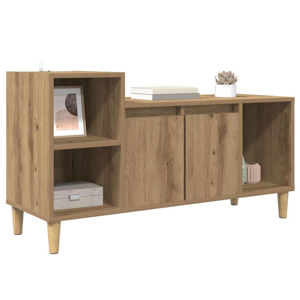 TV-kast Artisan Eiken 100 x 35 x 55 cm Bewerkt hout is nu te koop bij PeponiXL, paradijselijk wonen!