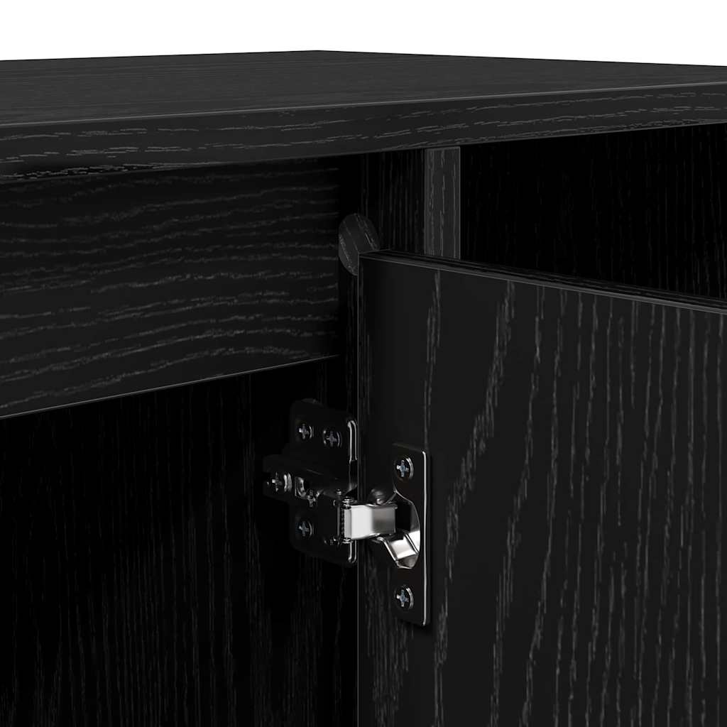 TV-kast Zwart Eiken 100 x 35 x 55 cm Bewerkt hout is nu te koop bij PeponiXL, paradijselijk wonen!