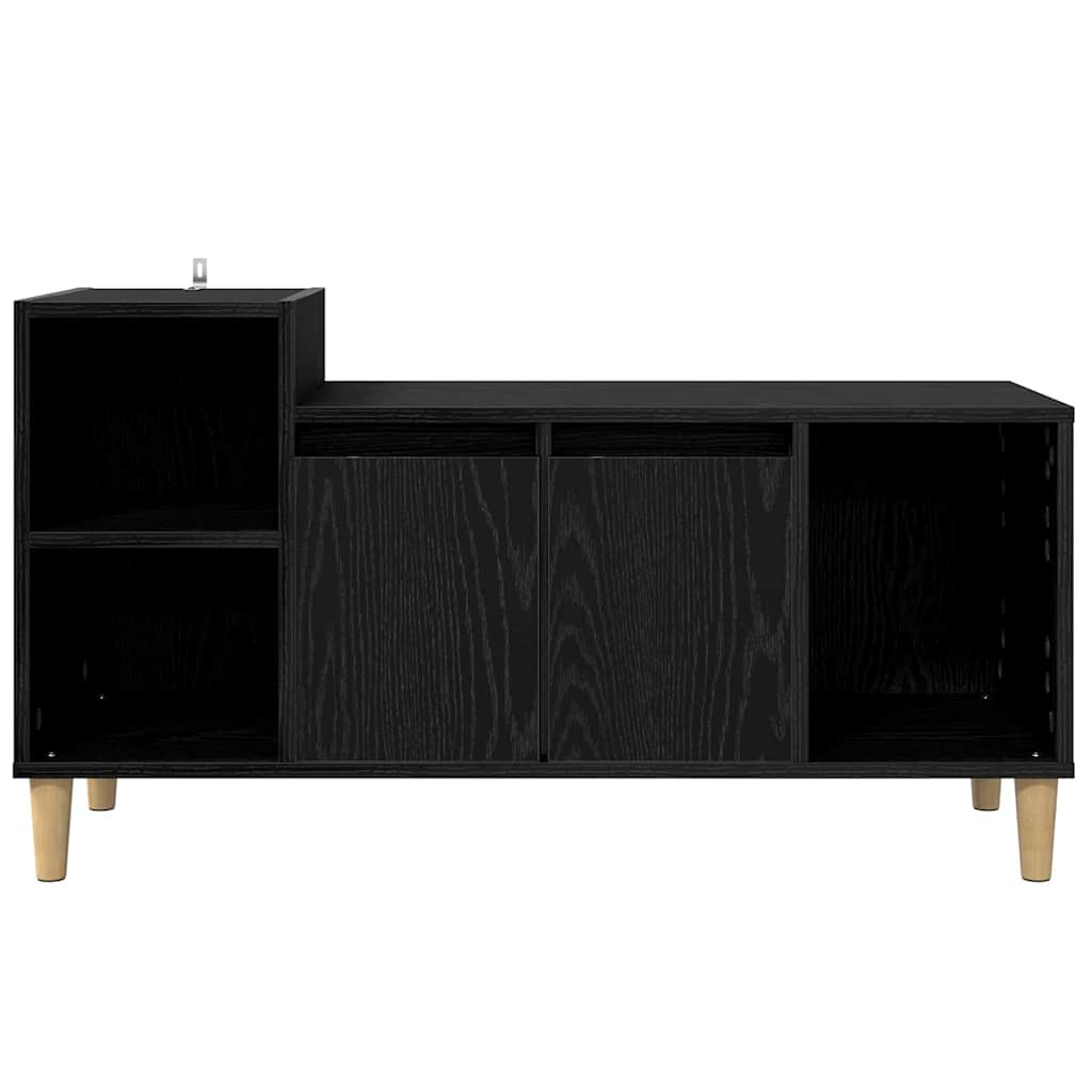 TV-kast Zwart Eiken 100 x 35 x 55 cm Bewerkt hout is nu te koop bij PeponiXL, paradijselijk wonen!