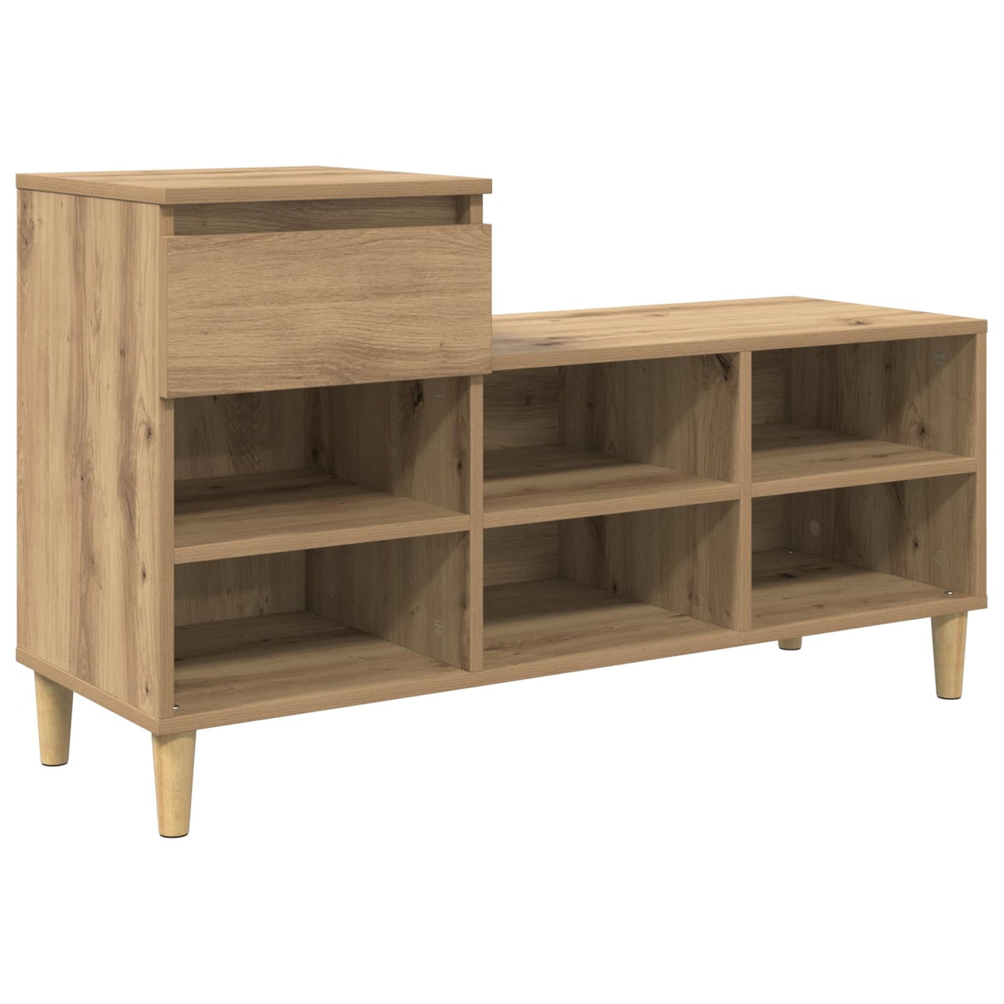 Schoenenkast 102 x 36 x 60 cm Bewerkt hout Artisan Eiken is nu te koop bij PeponiXL, paradijselijk wonen!
