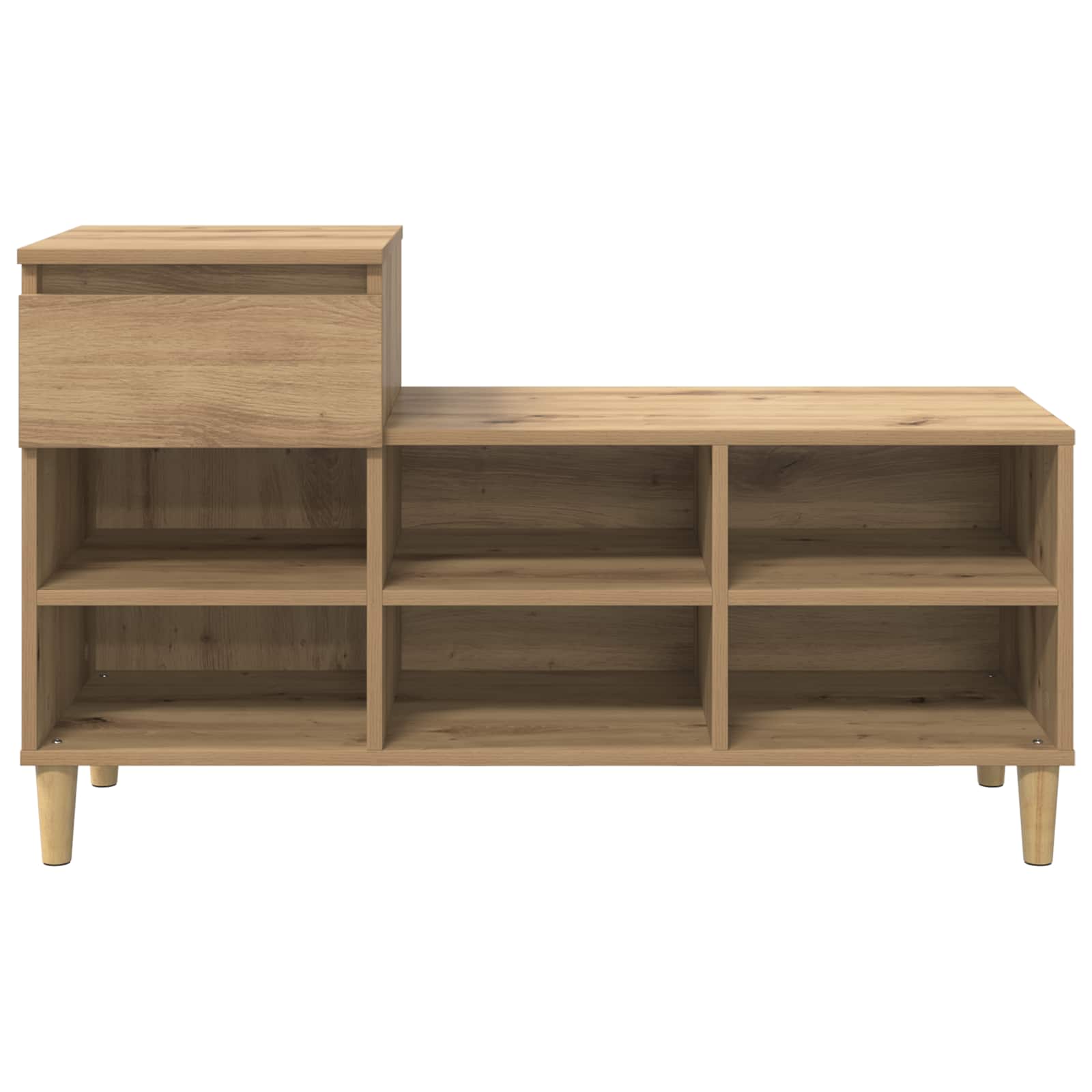 Schoenenkast 102 x 36 x 60 cm Bewerkt hout Artisan Eiken is nu te koop bij PeponiXL, paradijselijk wonen!