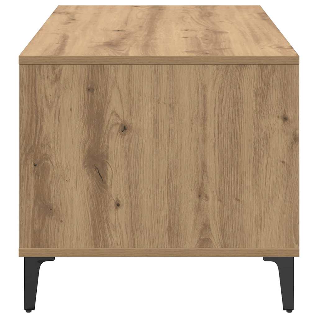 Salontafel met lade Artisan Eiken 90 x 49 x 45 cm Bewerkt hout is nu te koop bij PeponiXL, paradijselijk wonen!
