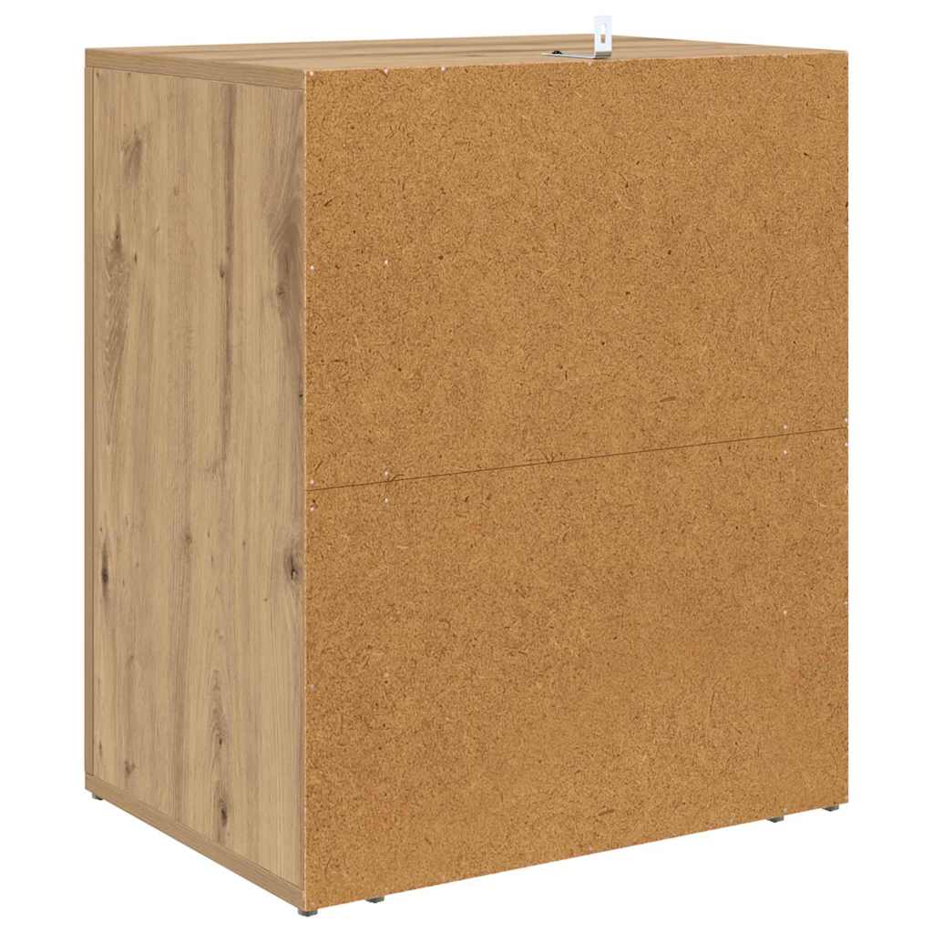 Nachtkastje met lade Artisan Eiken 35 x 50 x 60 cm Bewerkt hout is nu te koop bij PeponiXL, paradijselijk wonen!