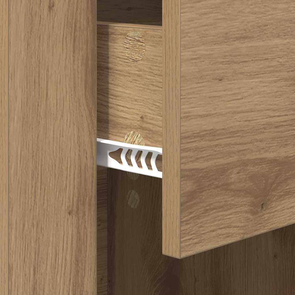 Nachtkastje met lade Artisan Eiken 35 x 50 x 60 cm Bewerkt hout is nu te koop bij PeponiXL, paradijselijk wonen!