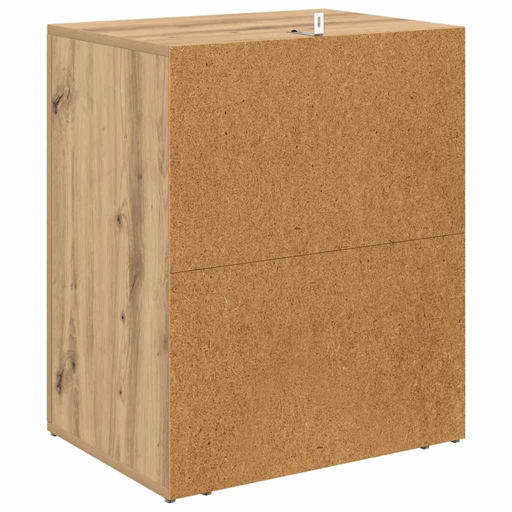 Nachtkastje met lade Artisan Eiken 35 x 50 x 60 cm Bewerkt hout is nu te koop bij PeponiXL, paradijselijk wonen!