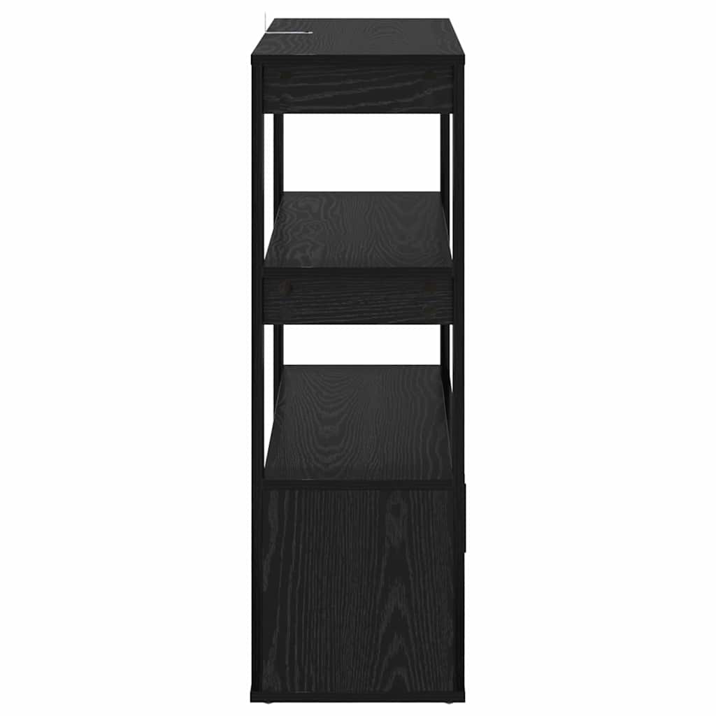 Dressoir Zwart eiken 30 x 80 x 90 cm Bewerkt hout is nu te koop bij PeponiXL, paradijselijk wonen!