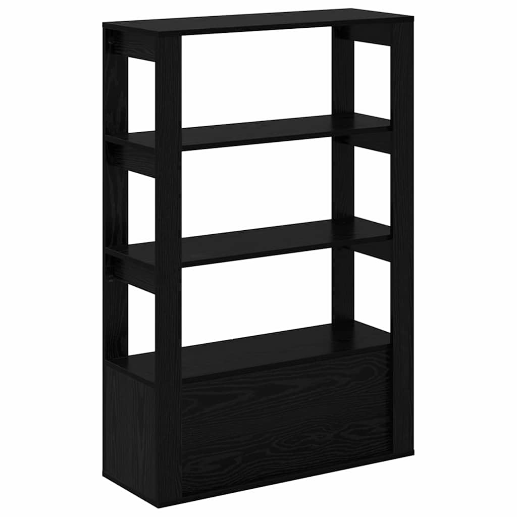 Dressoir Zwart eiken 30 x 80 x 119,5 cm Bewerkt hout is nu te koop bij PeponiXL, paradijselijk wonen!