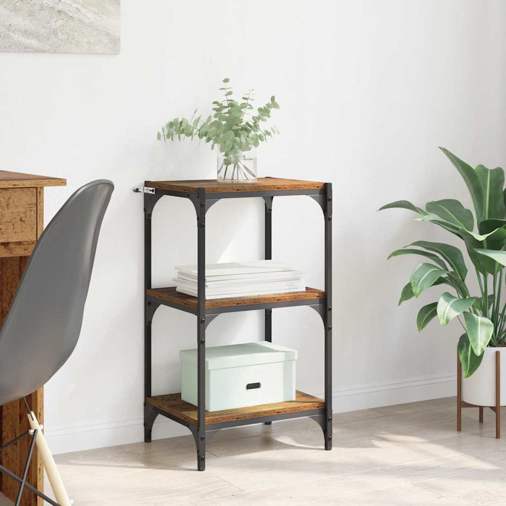 Boekenkast Oud hout 40 x 33 x 70,5 cm Gemonteerd hout en ijzer is nu te koop bij PeponiXL, paradijselijk wonen!