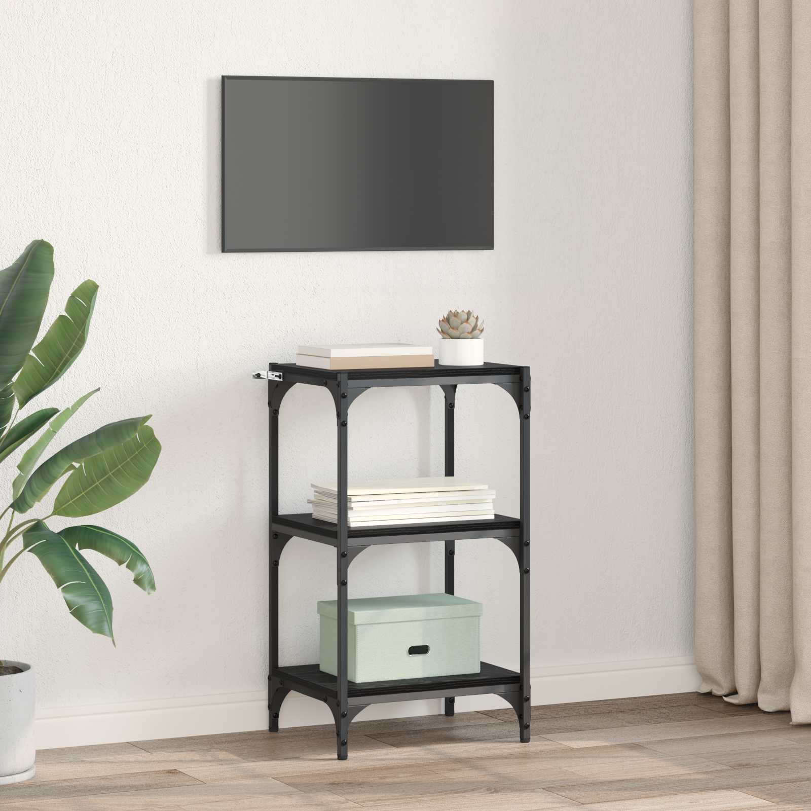 Boekenkast Zwart eiken 40 x 33 x 70,5 cm is nu te koop bij PeponiXL, paradijselijk wonen!