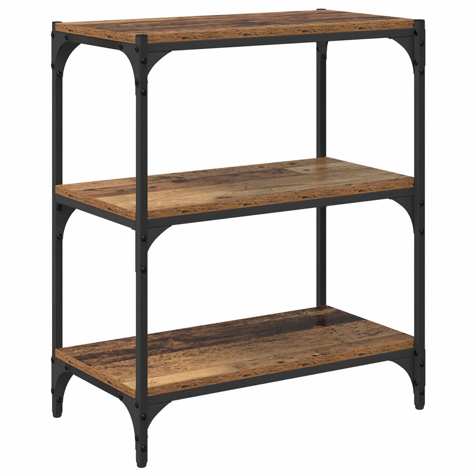 Boekenkast Oud hout 60 x 33 x 70,5 cm Gemonteerd hout en ijzer is nu te koop bij PeponiXL, paradijselijk wonen!