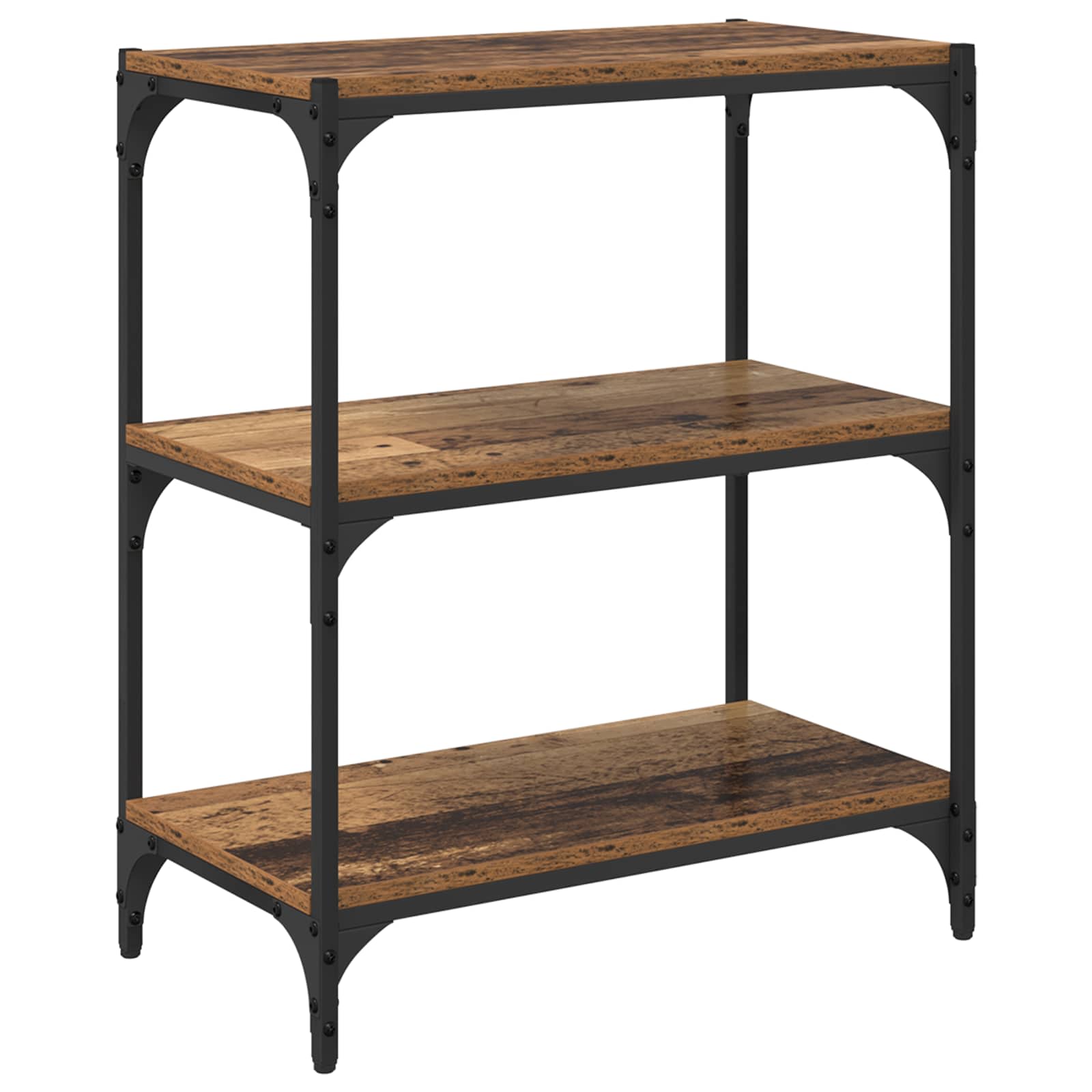 Boekenkast Oud hout 60 x 33 x 70,5 cm Gemonteerd hout en ijzer is nu te koop bij PeponiXL, paradijselijk wonen!