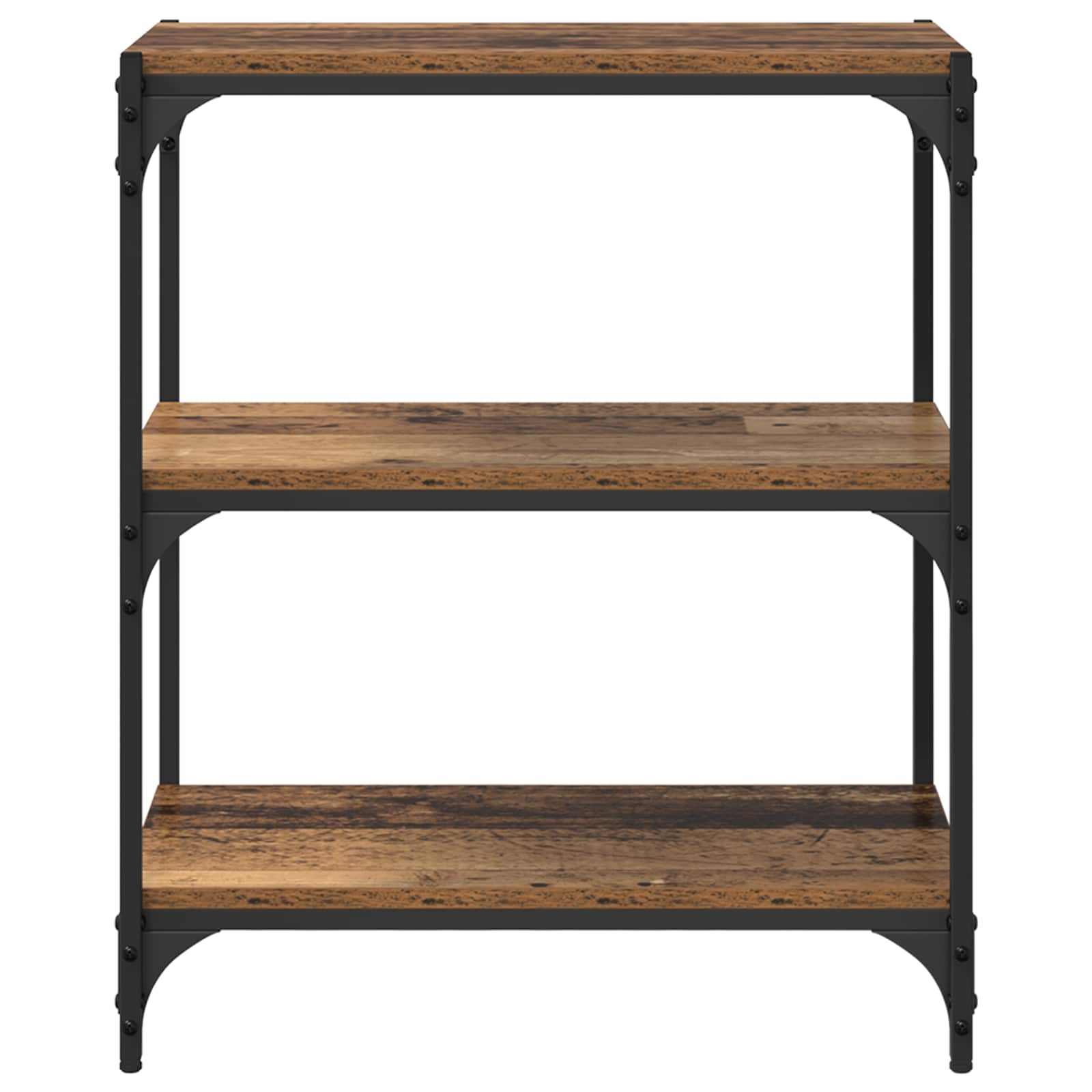 Boekenkast Oud hout 60 x 33 x 70,5 cm Gemonteerd hout en ijzer is nu te koop bij PeponiXL, paradijselijk wonen!
