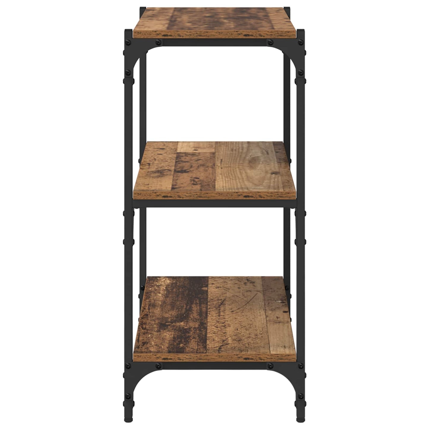 Boekenkast Oud hout 60 x 33 x 70,5 cm Gemonteerd hout en ijzer is nu te koop bij PeponiXL, paradijselijk wonen!
