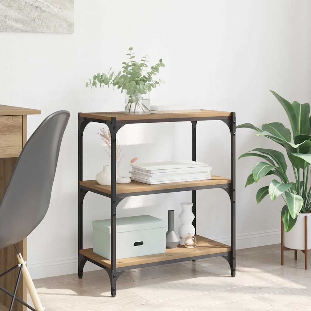 Boekenkast artisanaal eikenkleurig 60 x 33 x 70,5 cm is nu te koop bij PeponiXL, paradijselijk wonen!