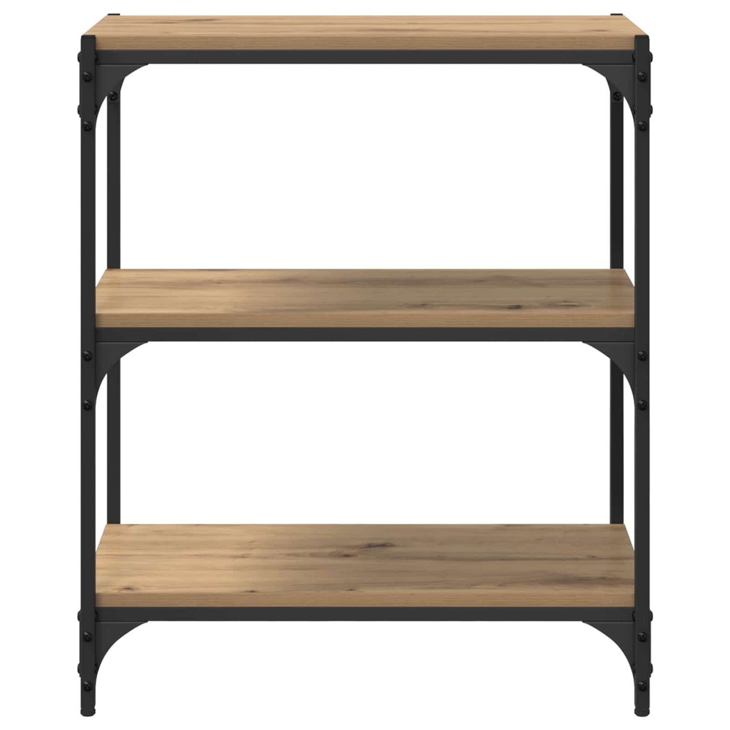 Boekenkast 3-laags 60 x 33 x 70,5 cm Gemonteerd hout en ijzer is nu te koop bij PeponiXL, paradijselijk wonen!
