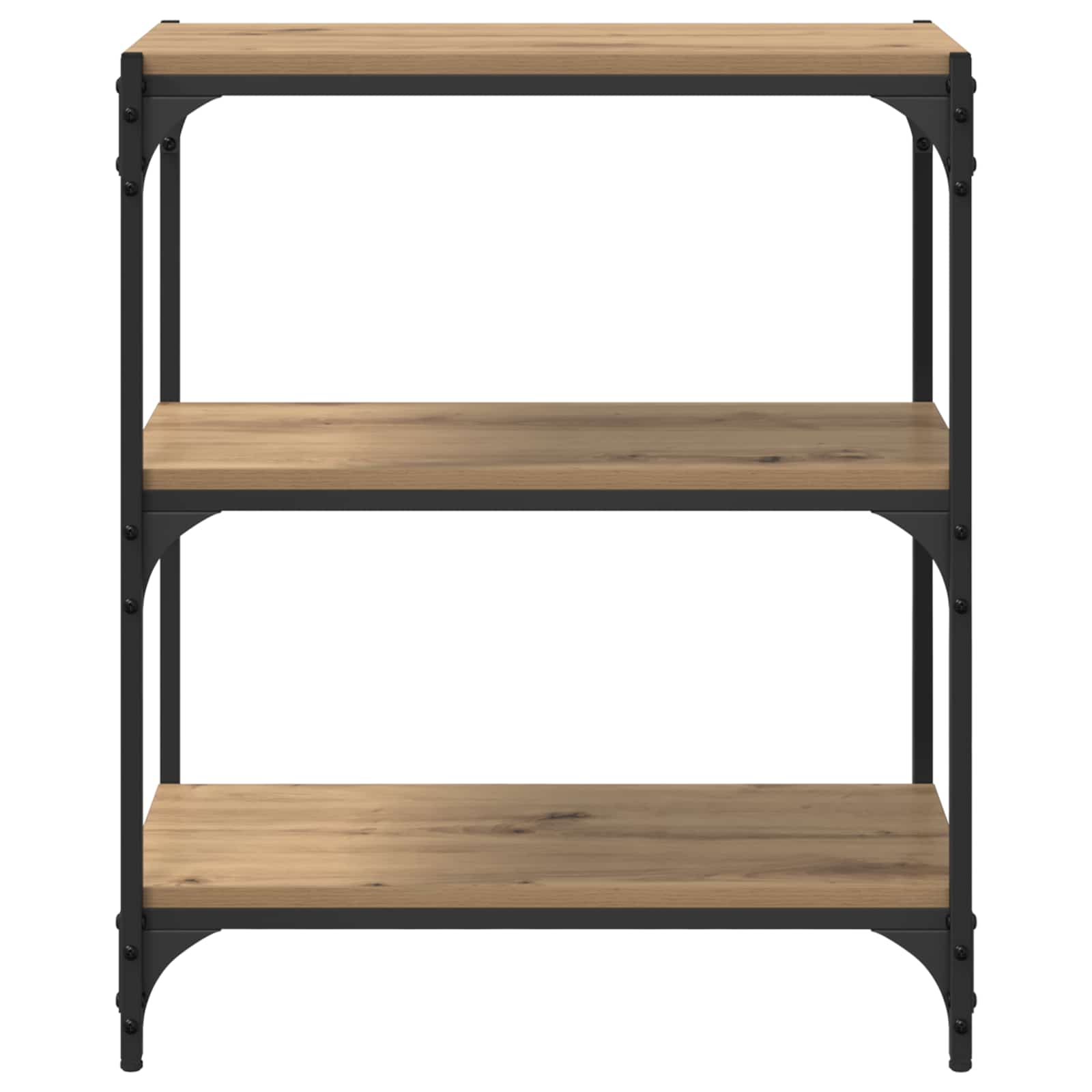 Boekenkast 3-laags 60 x 33 x 70,5 cm Gemonteerd hout en ijzer is nu te koop bij PeponiXL, paradijselijk wonen!