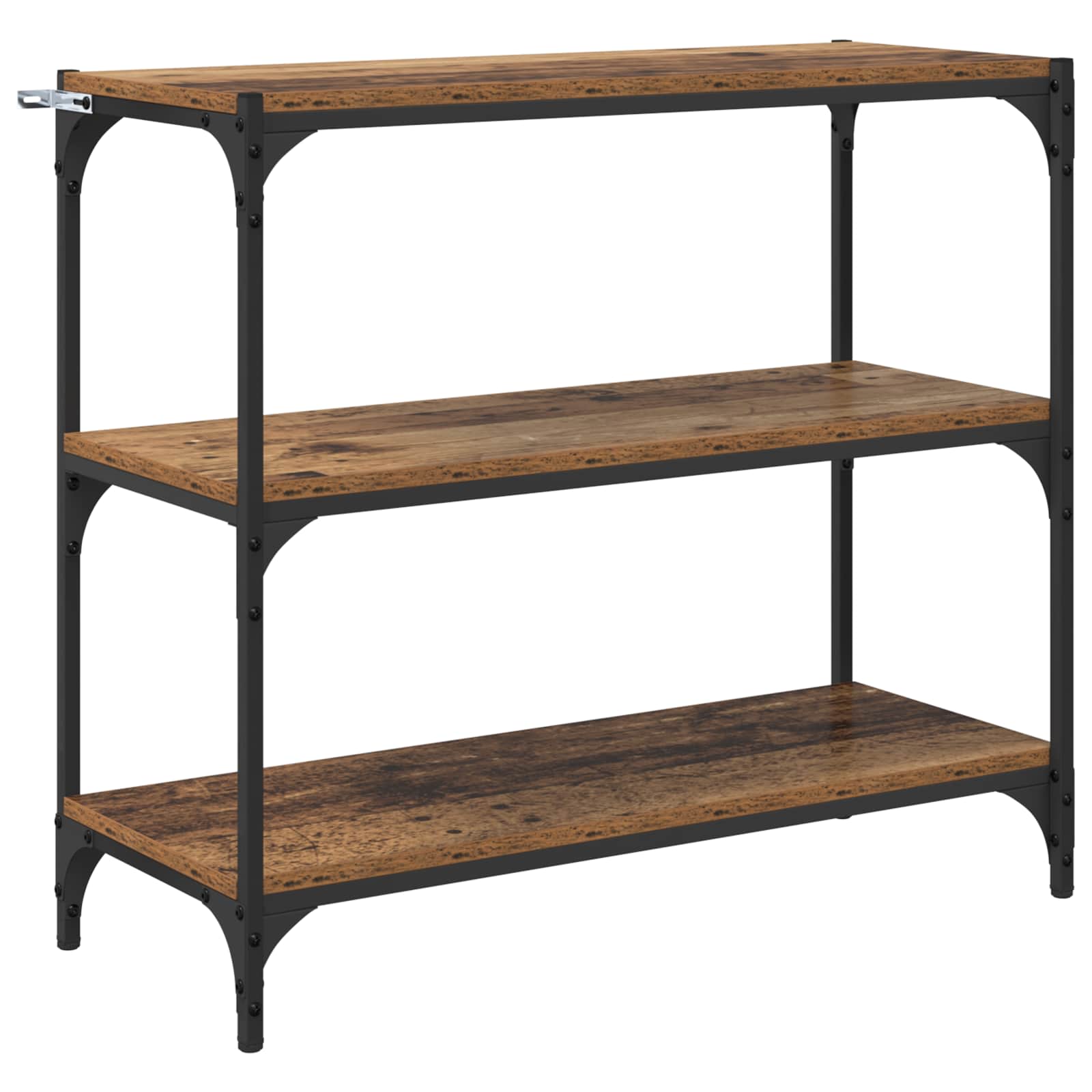 Boekenkast Oud Hout 80 x 33 x 70,5 cm Gemonteerd hout en ijzer is nu te koop bij PeponiXL, paradijselijk wonen!