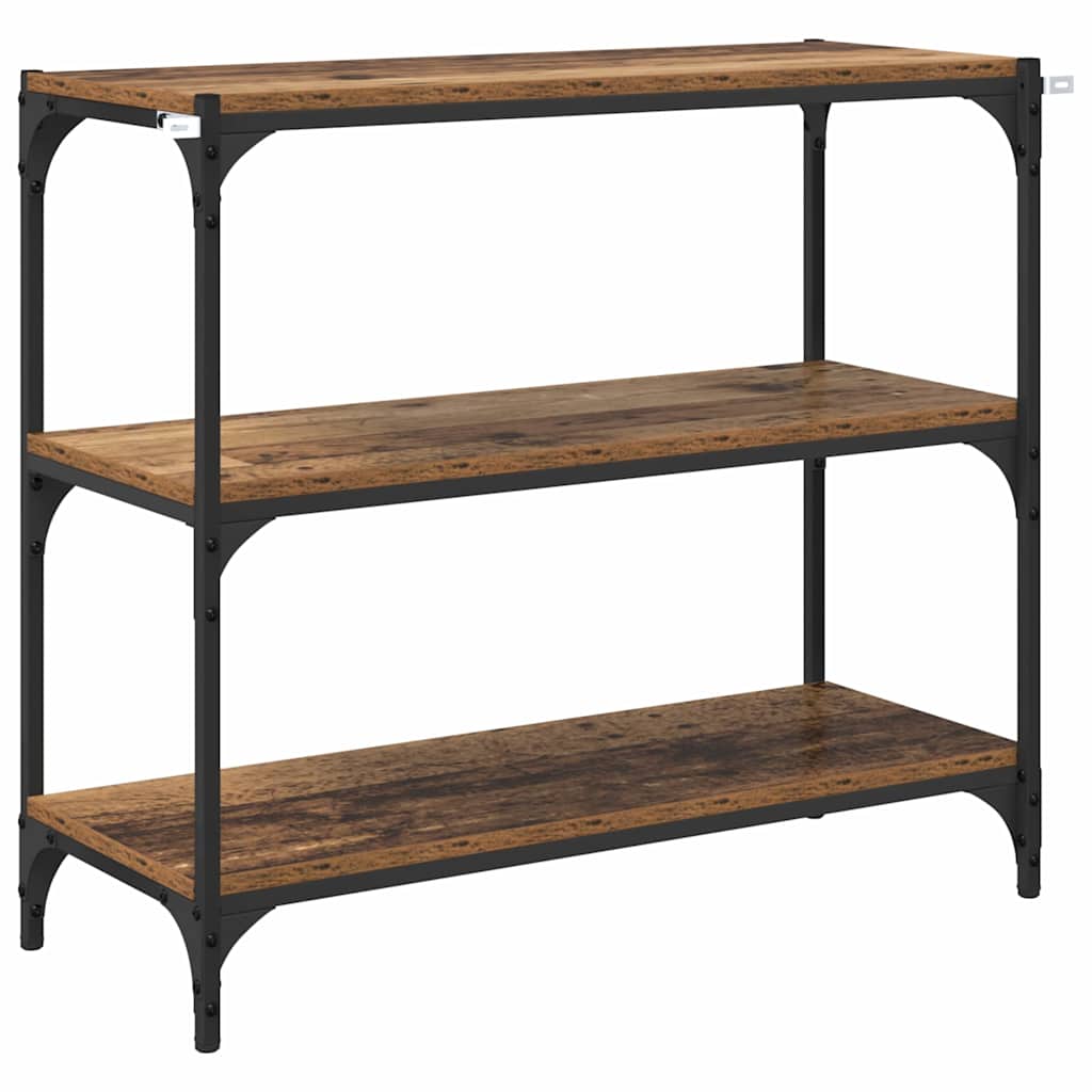 Boekenkast Oud Hout 80 x 33 x 70,5 cm Gemonteerd hout en ijzer is nu te koop bij PeponiXL, paradijselijk wonen!