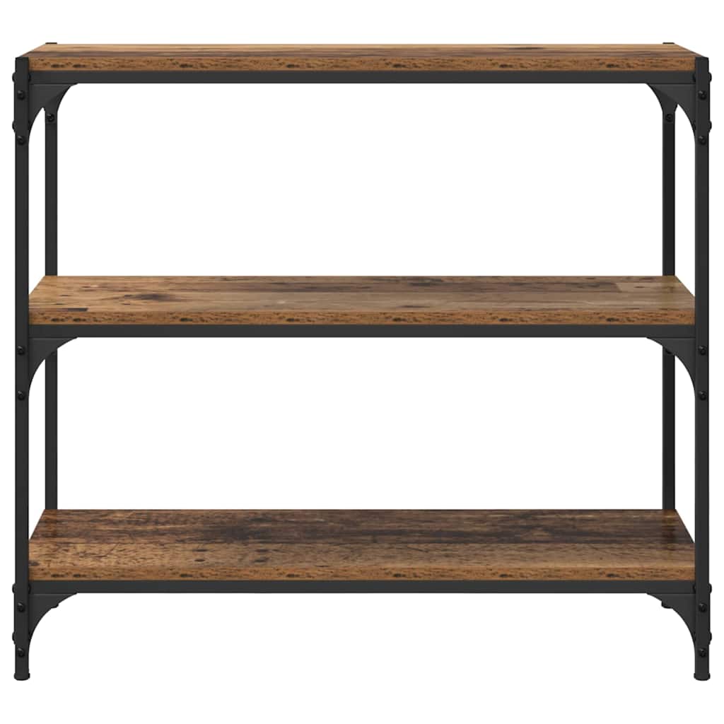 Boekenkast Oud Hout 80 x 33 x 70,5 cm Gemonteerd hout en ijzer is nu te koop bij PeponiXL, paradijselijk wonen!