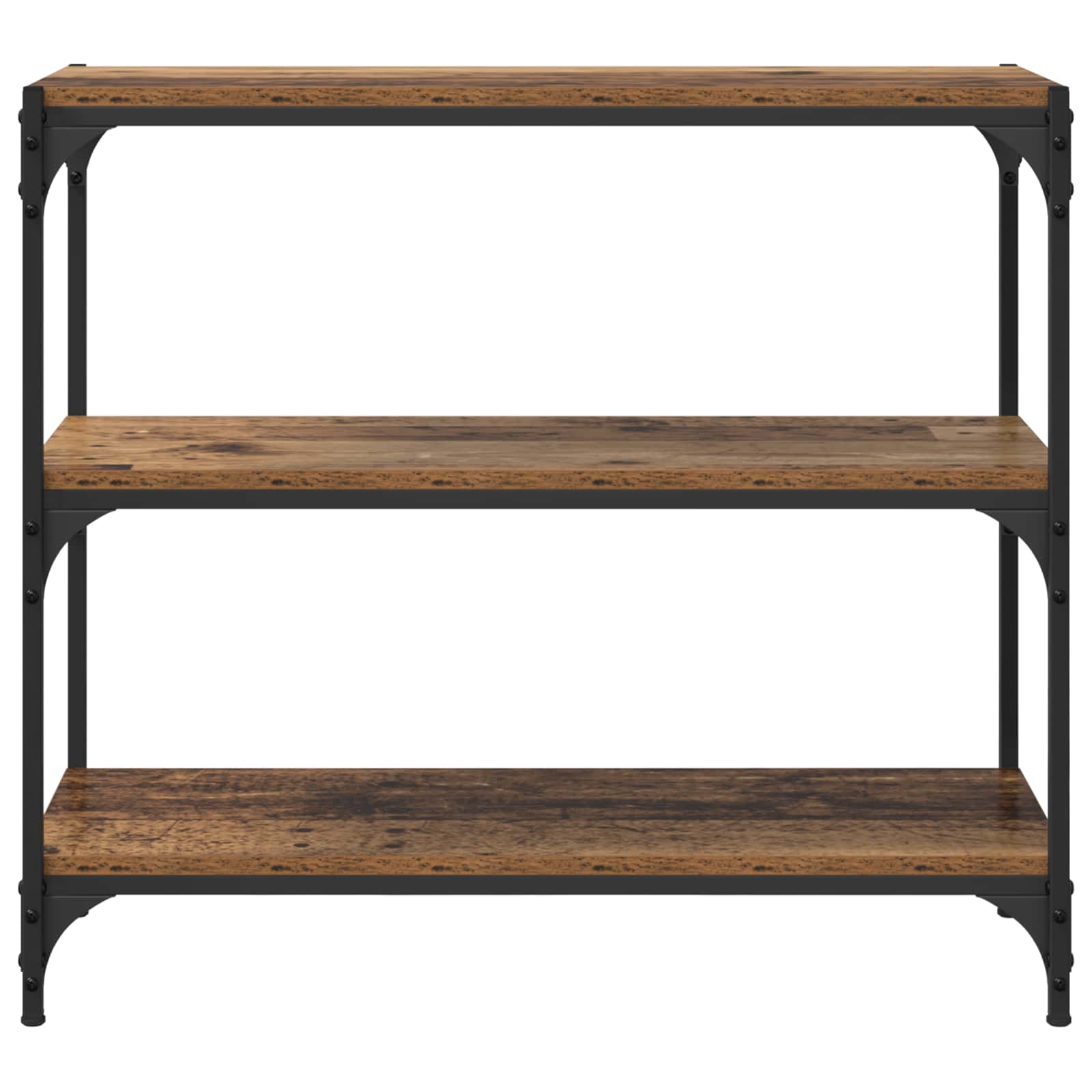 Boekenkast Oud Hout 80 x 33 x 70,5 cm Gemonteerd hout en ijzer is nu te koop bij PeponiXL, paradijselijk wonen!