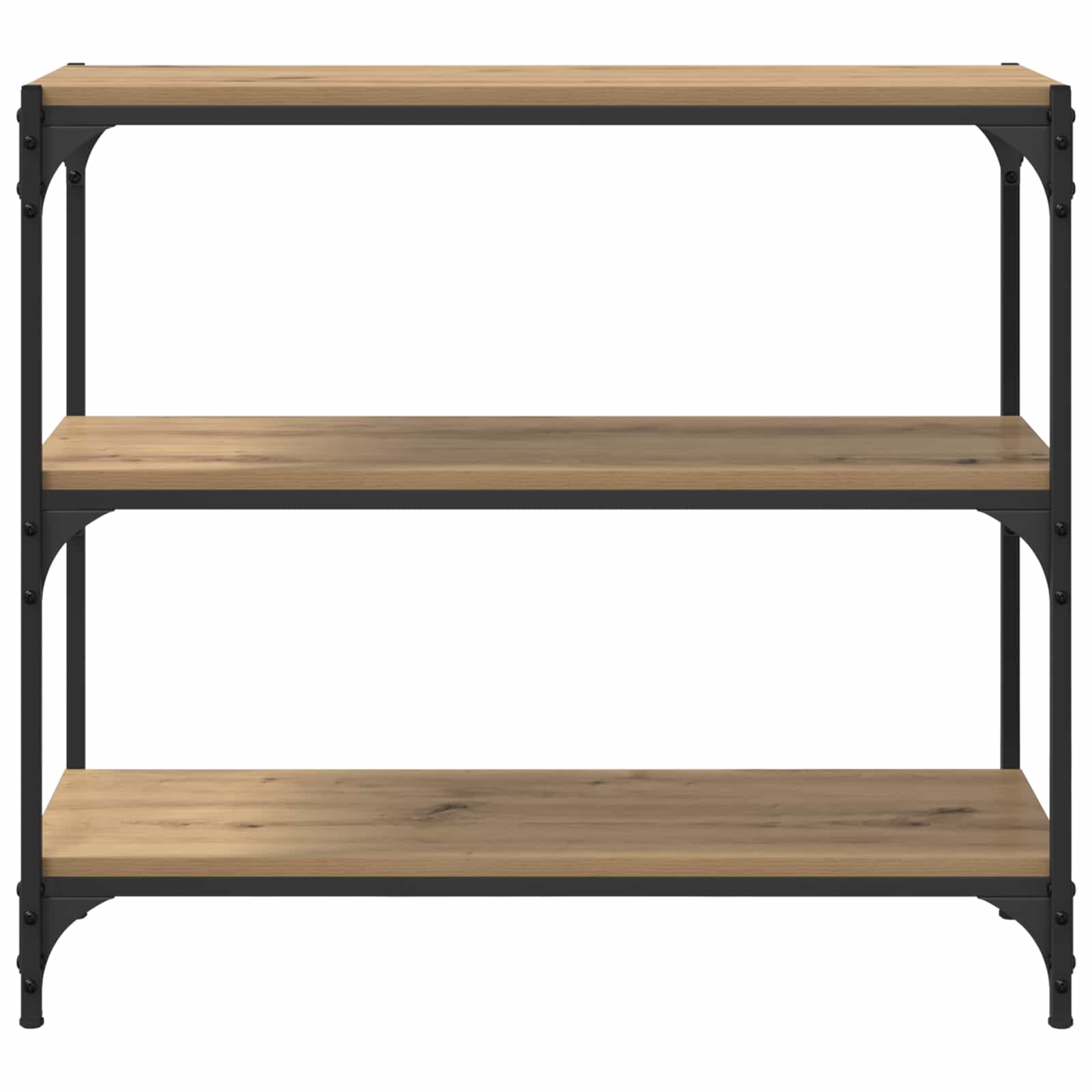 Boekenkast 3-laags 80 x 33 x 70,5 cm Gemonteerd hout en ijzer is nu te koop bij PeponiXL, paradijselijk wonen!