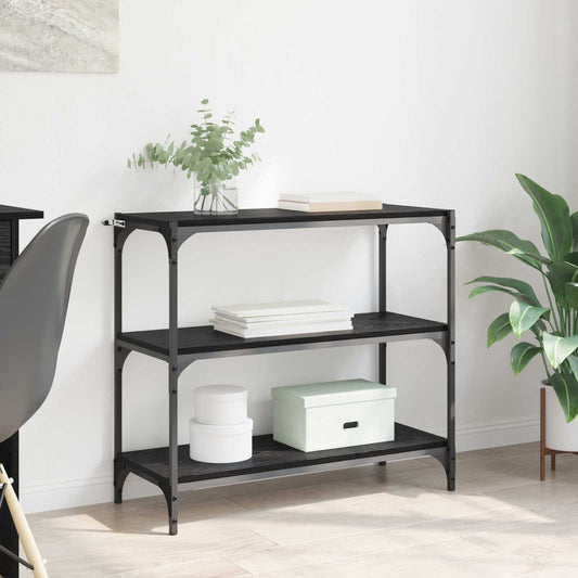 Boekenkast Zwart Eiken 80 x 33 x 70,5 cm is nu te koop bij PeponiXL, paradijselijk wonen!